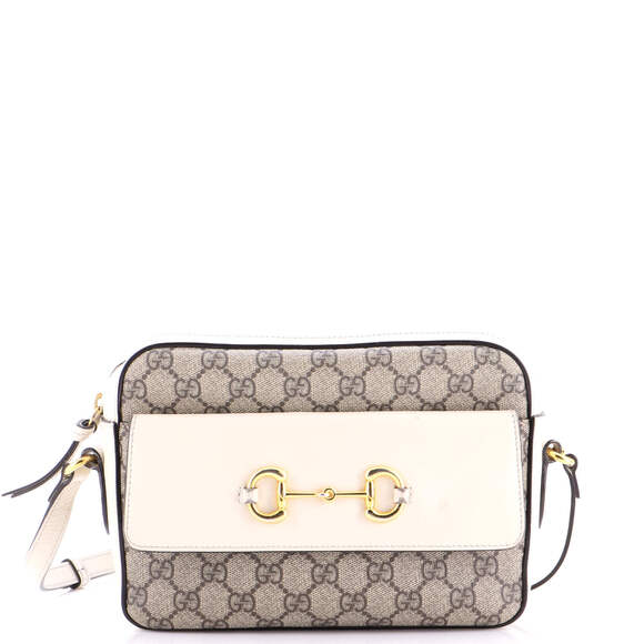 Gucci Handbags - Gucci Small Horsebit 1955 Flap Pocket Camera Bag GG Coated Canvas and Leather